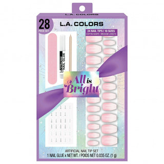 L.A Colors All Is Bright 28 Pcs Shine Artificial Nail Tips