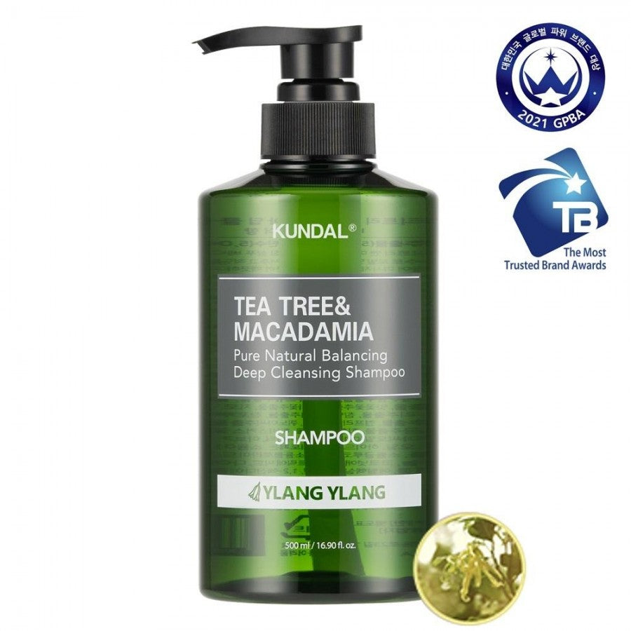 Kundal Tea Tree & Macadamia Deep Cleansing Shampoo 500ml  - Ylang Ylang