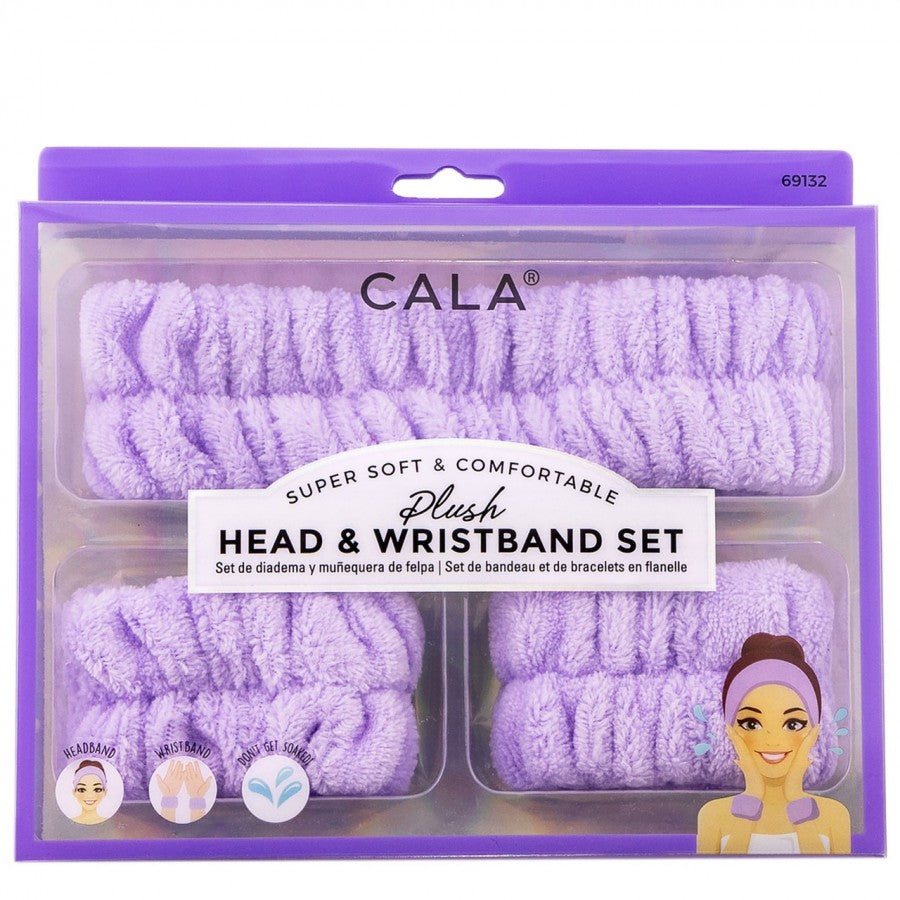 Cala Plush Headband and Wristband Set