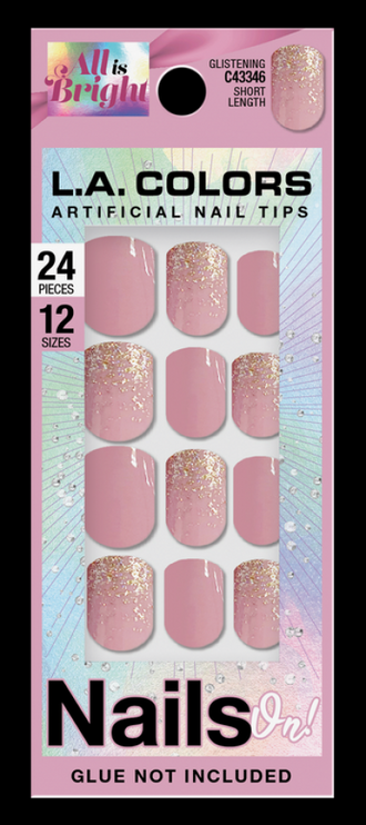 L.A Colors 24 Pcs Artificial Nail Tips