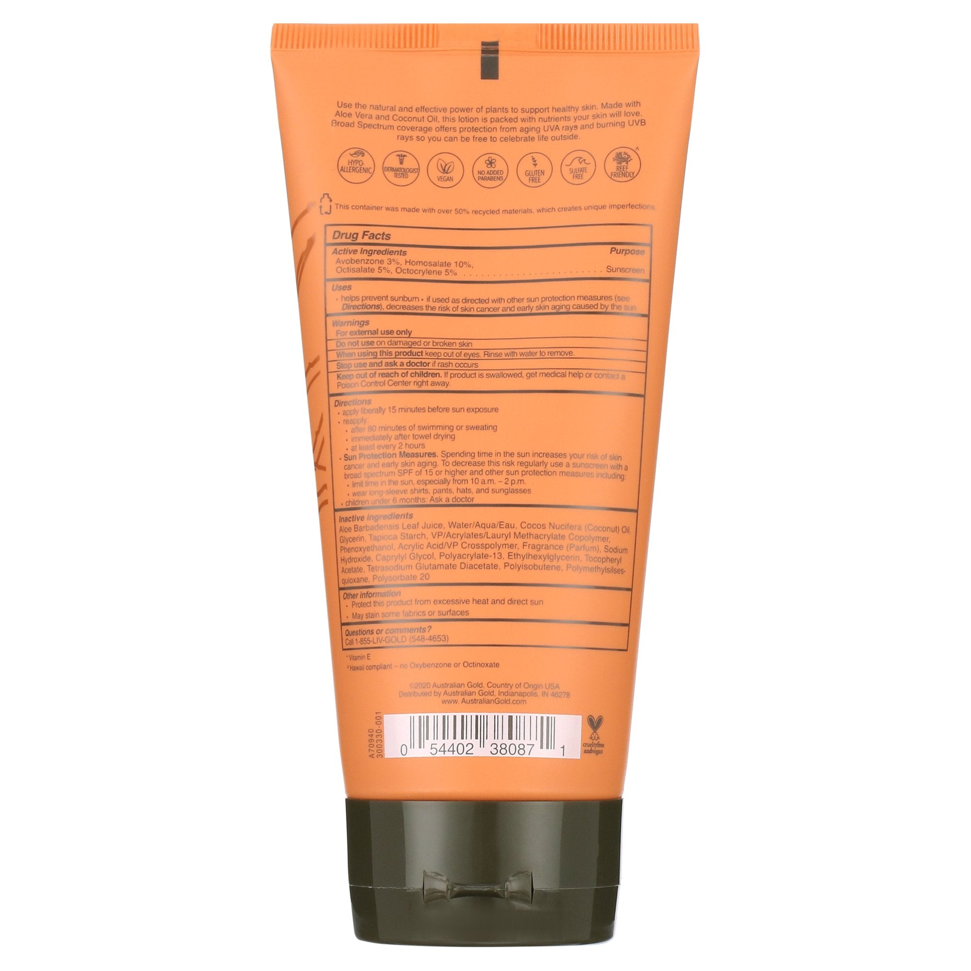 Australian Gold Plant Based Spf 50 Face Lotion