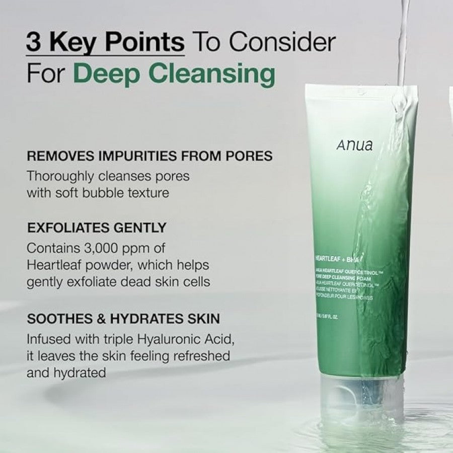 Anua Heartleaf Quercetinol Pore Deep Cleansing Foam - 150 ml
