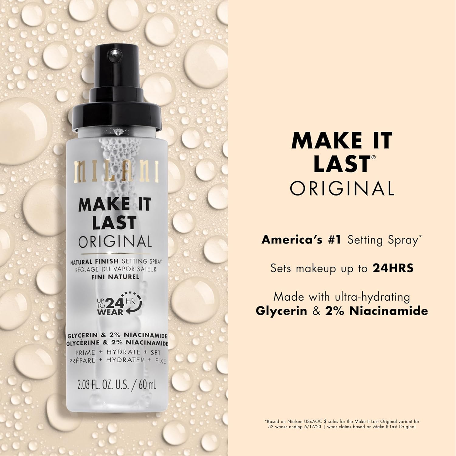 Milani 24HR Make It Last Original - Natural  Finish Setting Spray