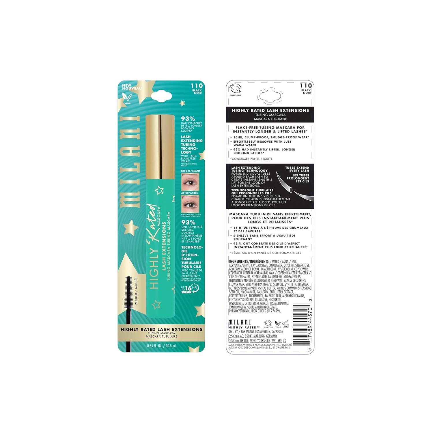 Milani Highly Rated Lash Extensions Mascara