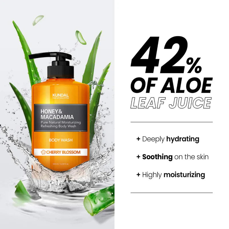 Kundal Honey & Macadamia Body Wash 500ml-Cherry Blossom