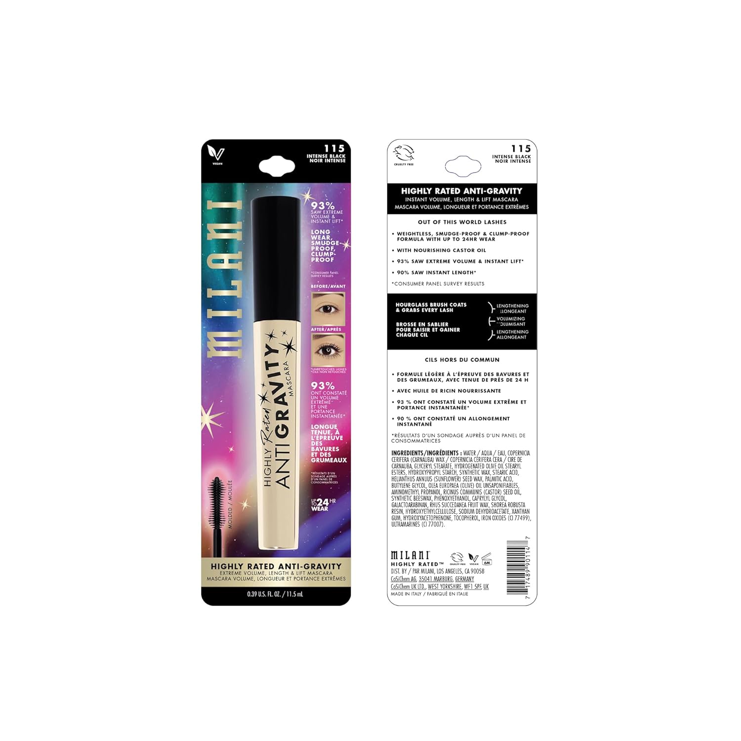 Milani Highly Rated Anti Gravity Mascara - 115