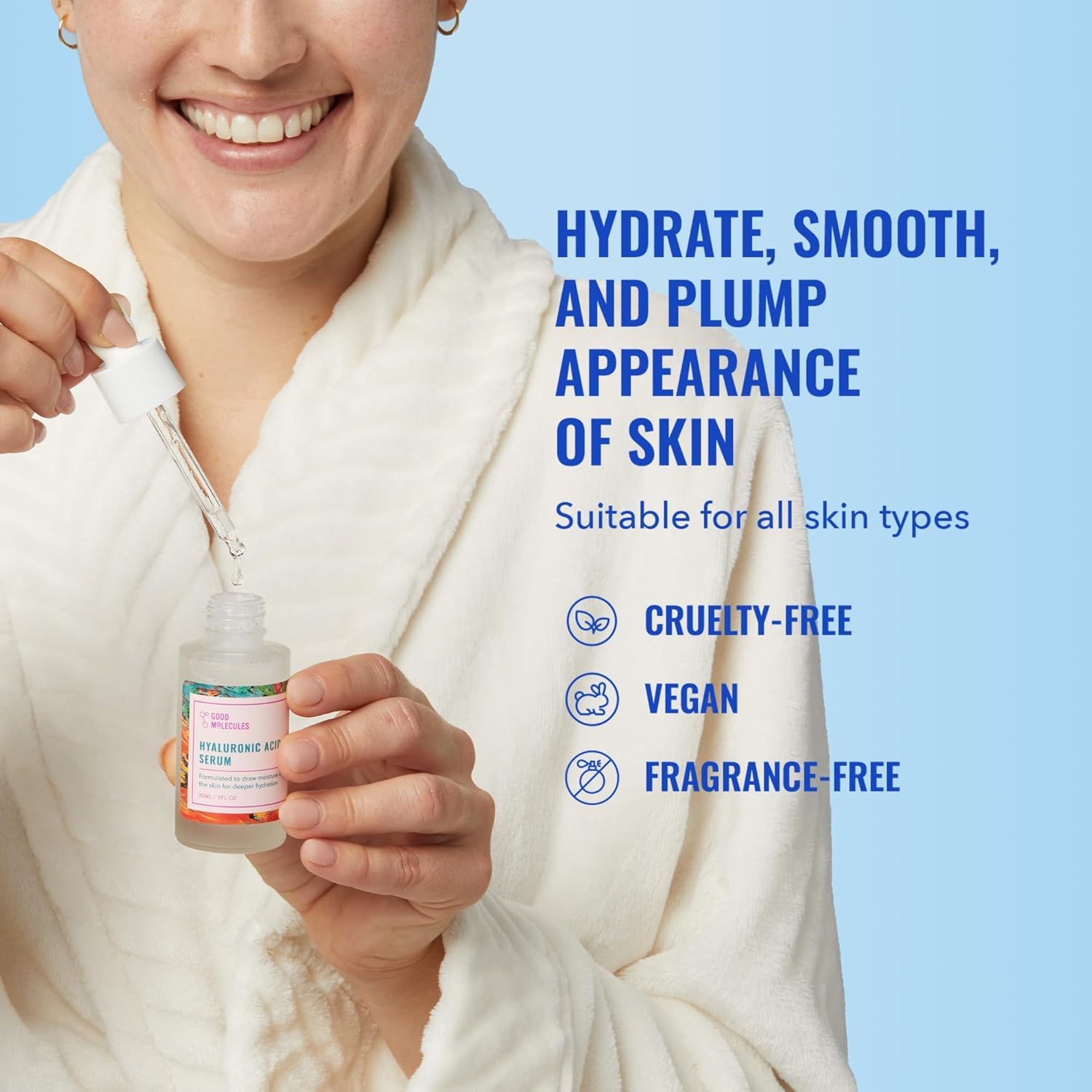 Good Molecules Hyaluronic Acid Serum 75ml (Jumbo Size)