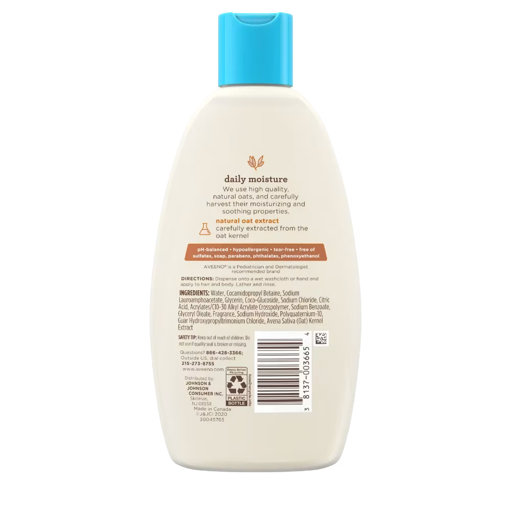 Aveeno Baby Daily Moisture Wash & Shampoo - 236ml