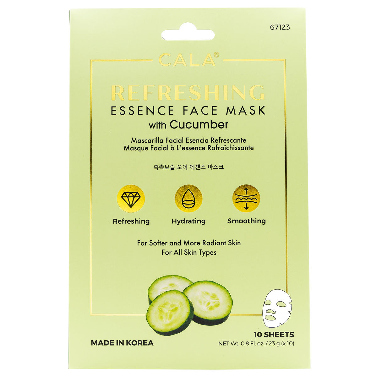 Cala Cucumber Refreshing Essence Face Mask - 23g