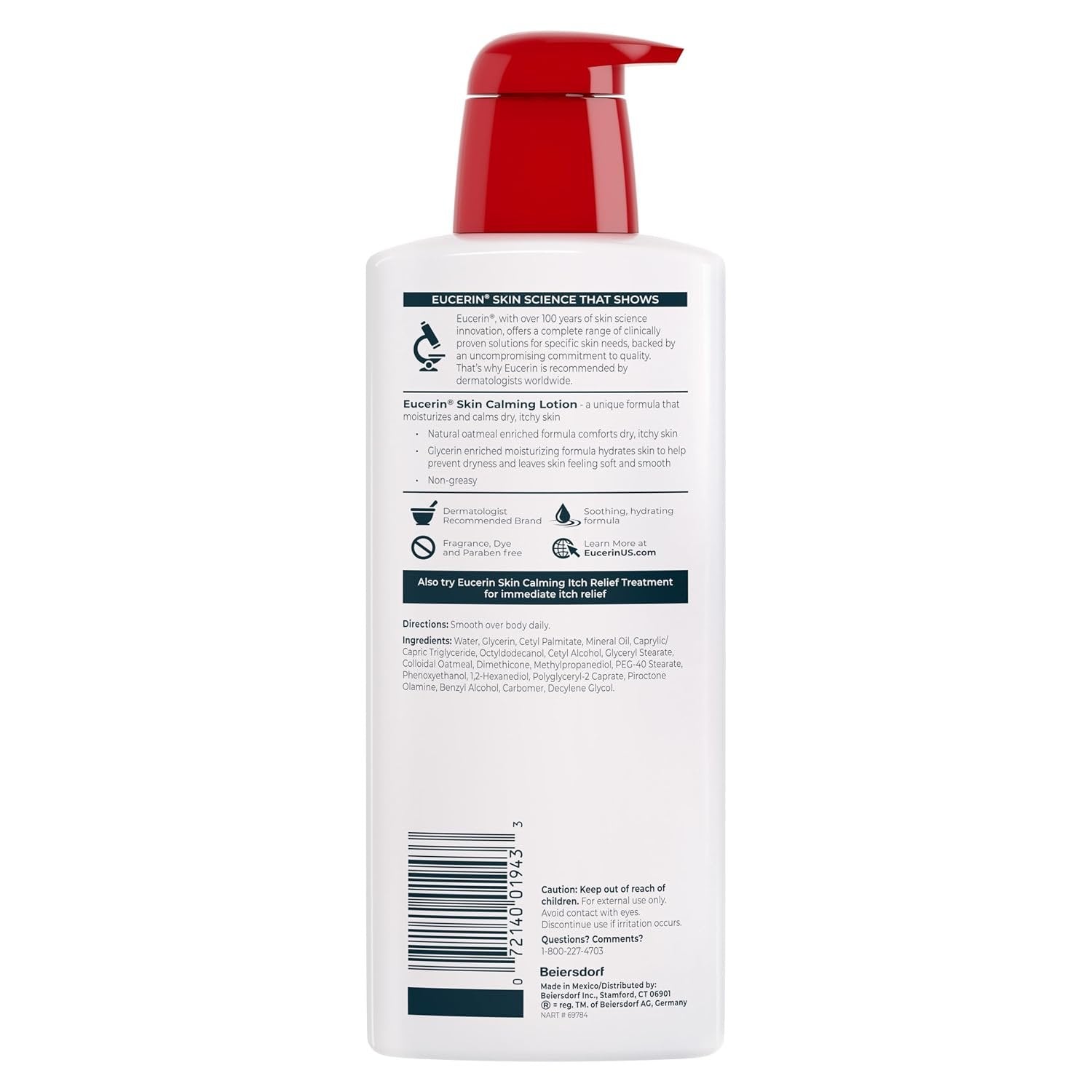Eucerin Fragrance Free Skin Calming Lotion - 500ml
