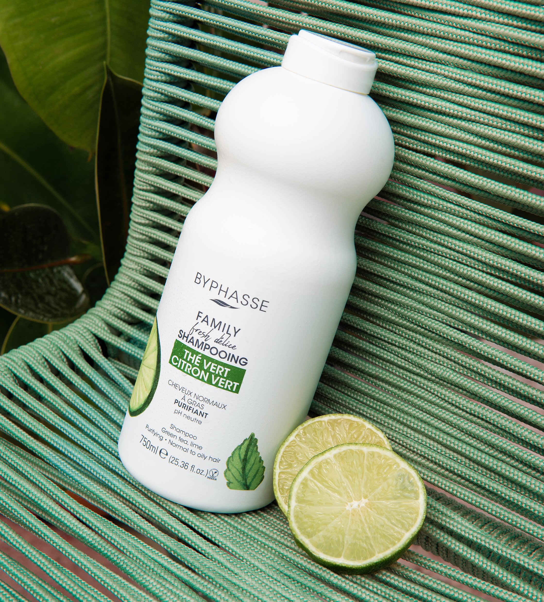 Byphasse Family Fresh Delice Shampoo Green Tea & Lime Normal To Oily Hair 750ml