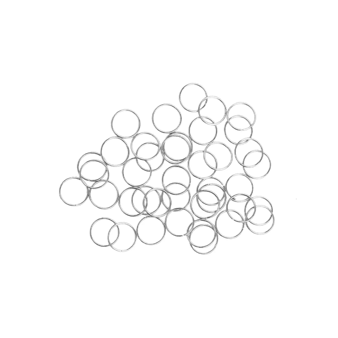 J Babe 50 Pcs Hair Rings - Silver