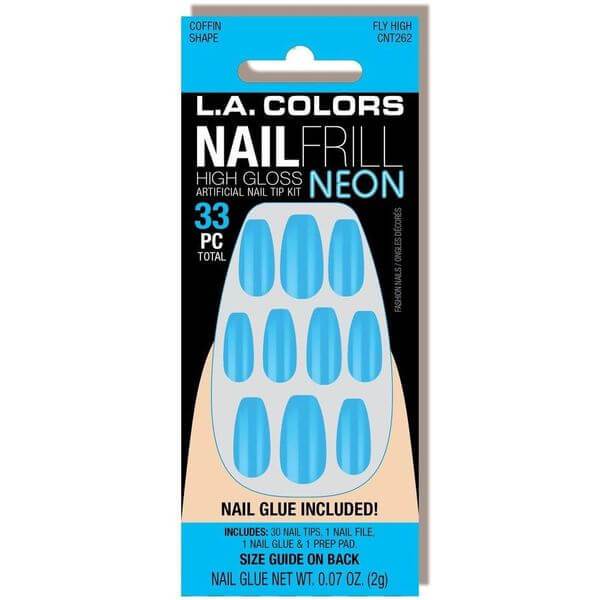 L.A. Colors Nail Frill High Gloss Neon Artificial Nail Tips