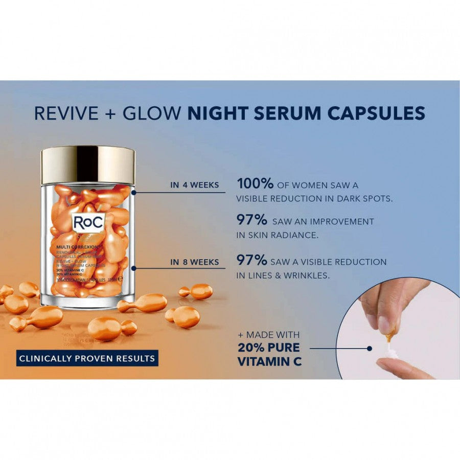 Roc Revive + Glow Night Serum Capsules