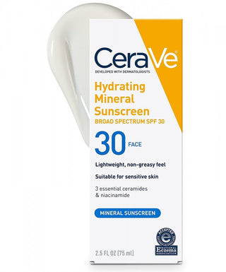 Cerave Hydrating Mineral Sunscreen Spf 30 - 75ml