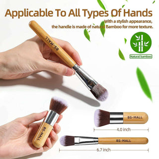 BS Mall 11 Bamboo Premium Makeup Brushes & Sponge