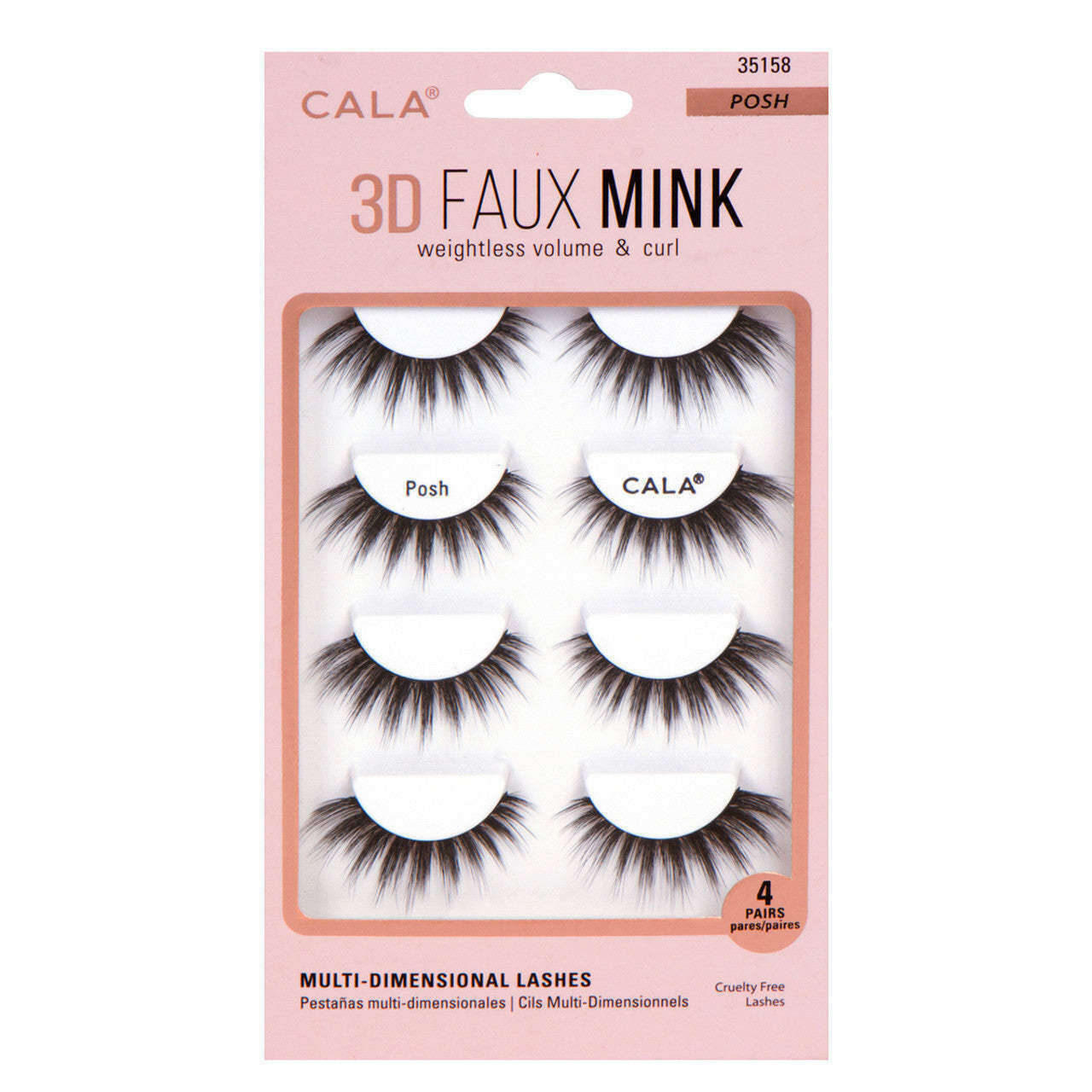 Cala 3D Faux Mink बहु-आयामी ल्याशहरू