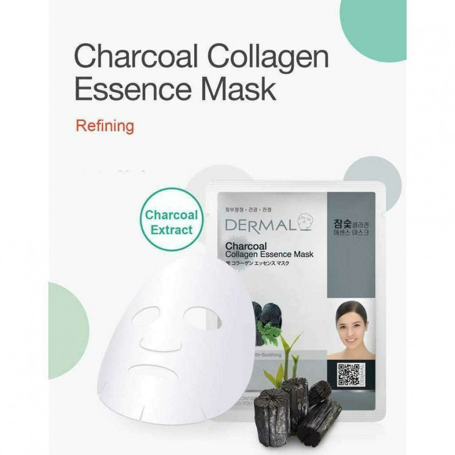 Dermal Charcoal Collagen Essence Face Mask