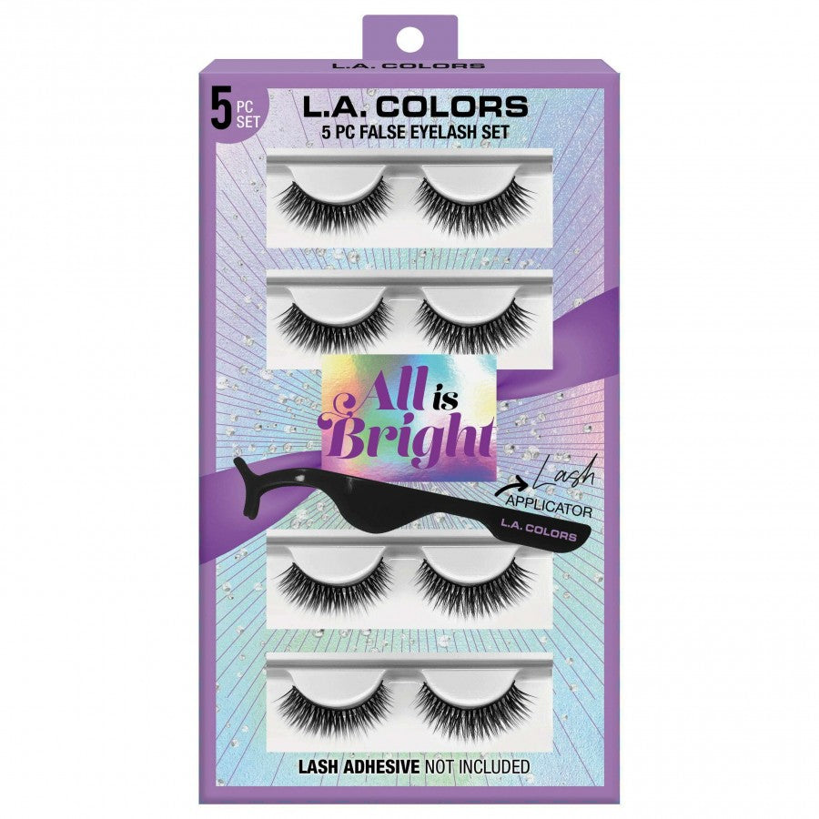 L.A. Colors All Is Bright 5 Pcs Pretty Wispy Eyelash Set