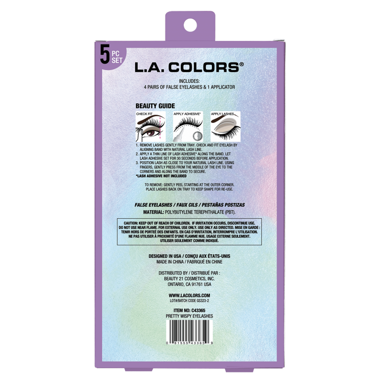 L.A Colors All Is Bright 5 Pcs Pretty Wispy Eyelash Set