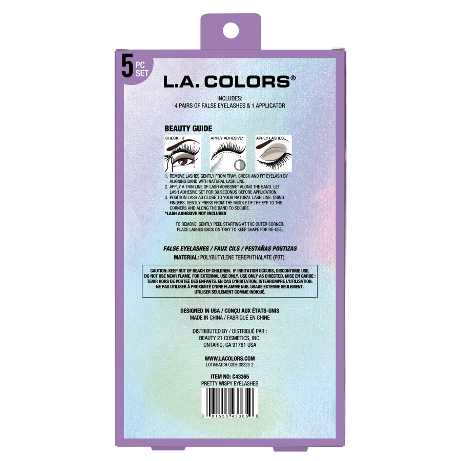 L.A Colors 5 Pcs Pretty Wispy Eyelash Set