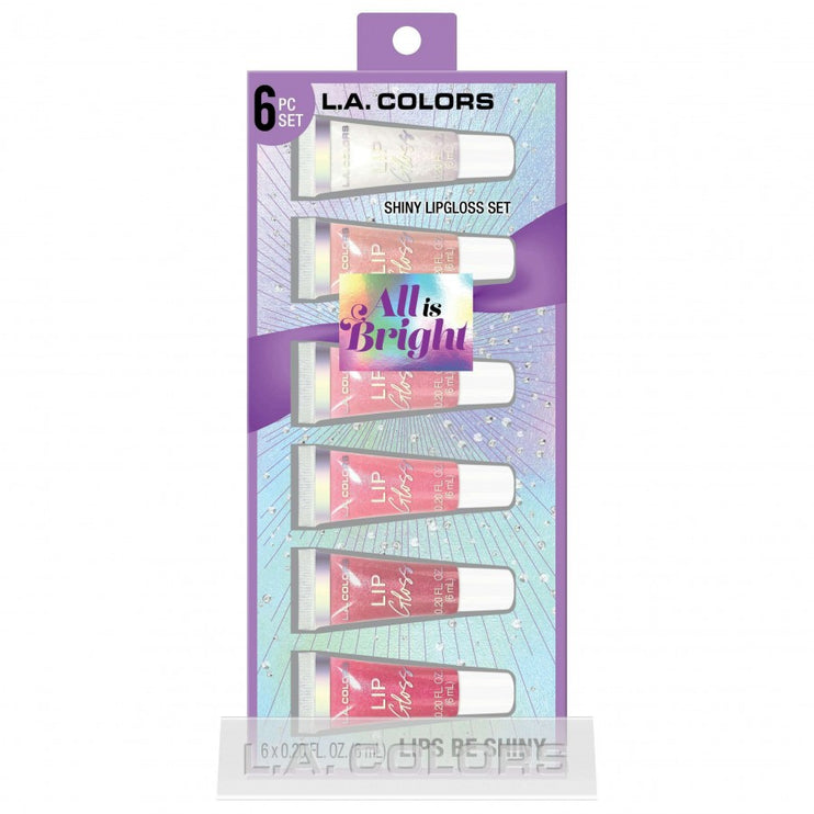 L.A Colors All Is Bright 6 Pcs Lips Be Shiny Lip Gloss Set