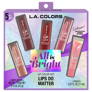 L.A Colors All is Bright 5 Pcs Lip Colors Set Lips Do Matter