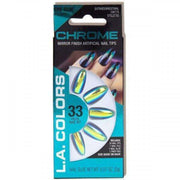 L.A. Colors Chrome Mirror Finish Artificial Nails Tips-Stiletto