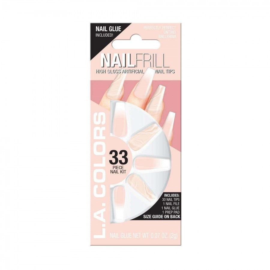 La Colors Nail Frill High Gloss Artificial Nail Tips