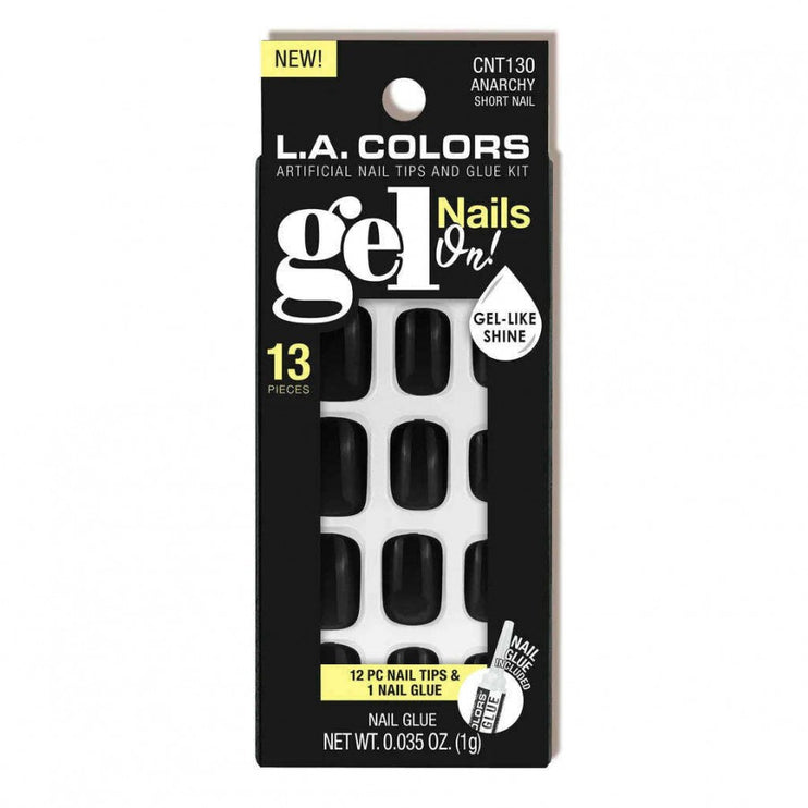 L.A. Colors 13 Piece Gel Nails On! Nail Tips And Glue Kit