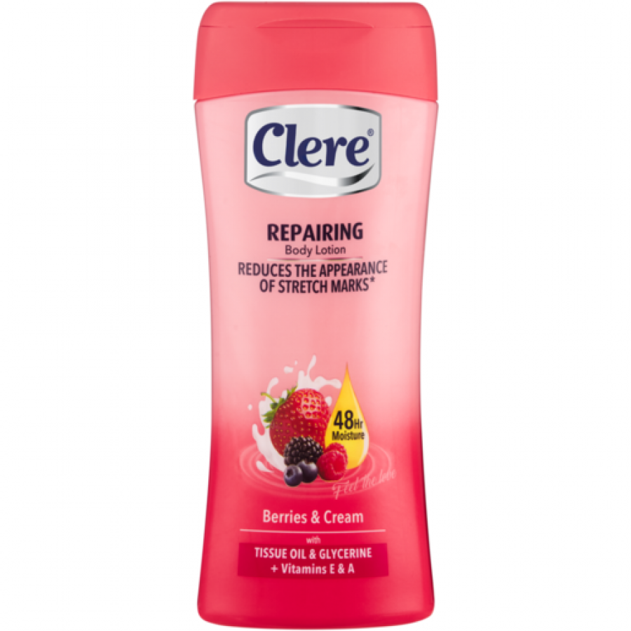 Clere Repairing Body Lotion 400ml- Berries & Cream