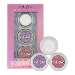 L.A. Girl 3 Pc Face & Body Glitter Set