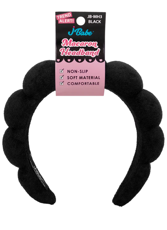 J Babe Macaron Headband - Black