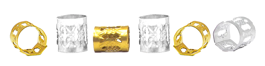 J Babe Hair Cuffs - Gold/Silver (Big)