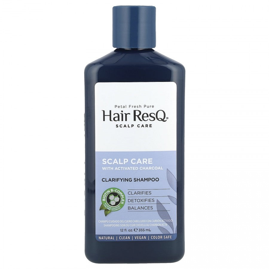 Petal Fresh Pure Hair Resq Scalp Care With Activated Charcoal Clarifying Shampoo - 355ml