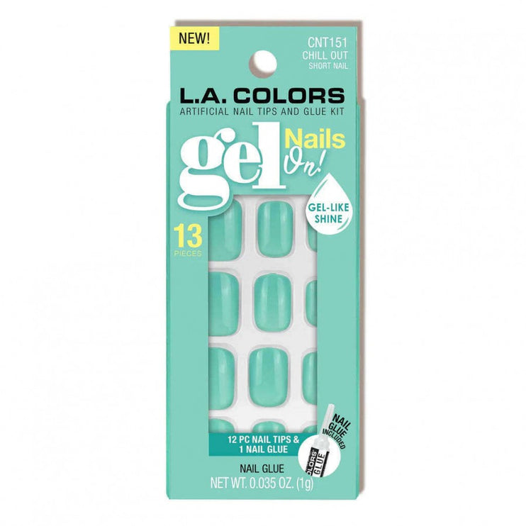 L.A. Colors 13 Piece Gel Nails On! Nail Tips And Glue Kit