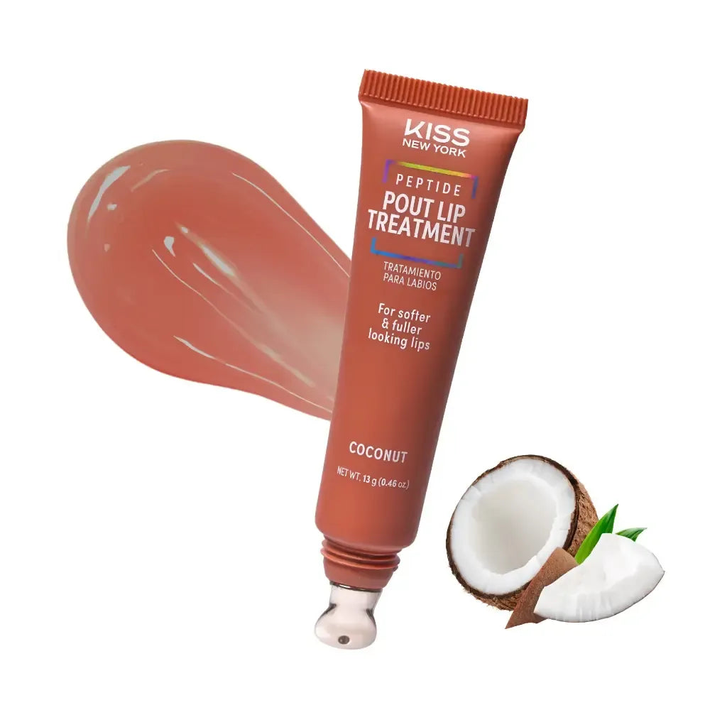 Kiss New York Peptide Pout Lip Treatment – Hydrating Gloss with Cooling Metal Tip (13g)