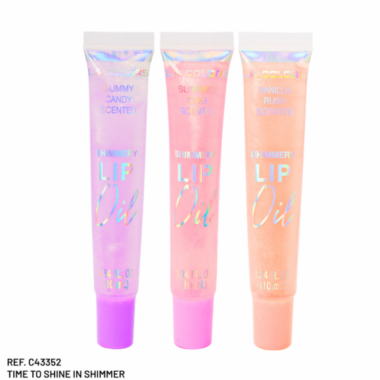 L.A Colors All Is Bright Time to Shine 3 pcs Lip Oil Set