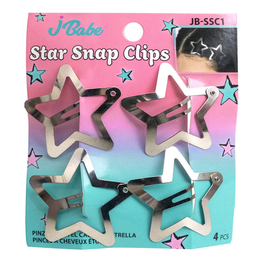 J Babe Star Snap Clips 4 pcs