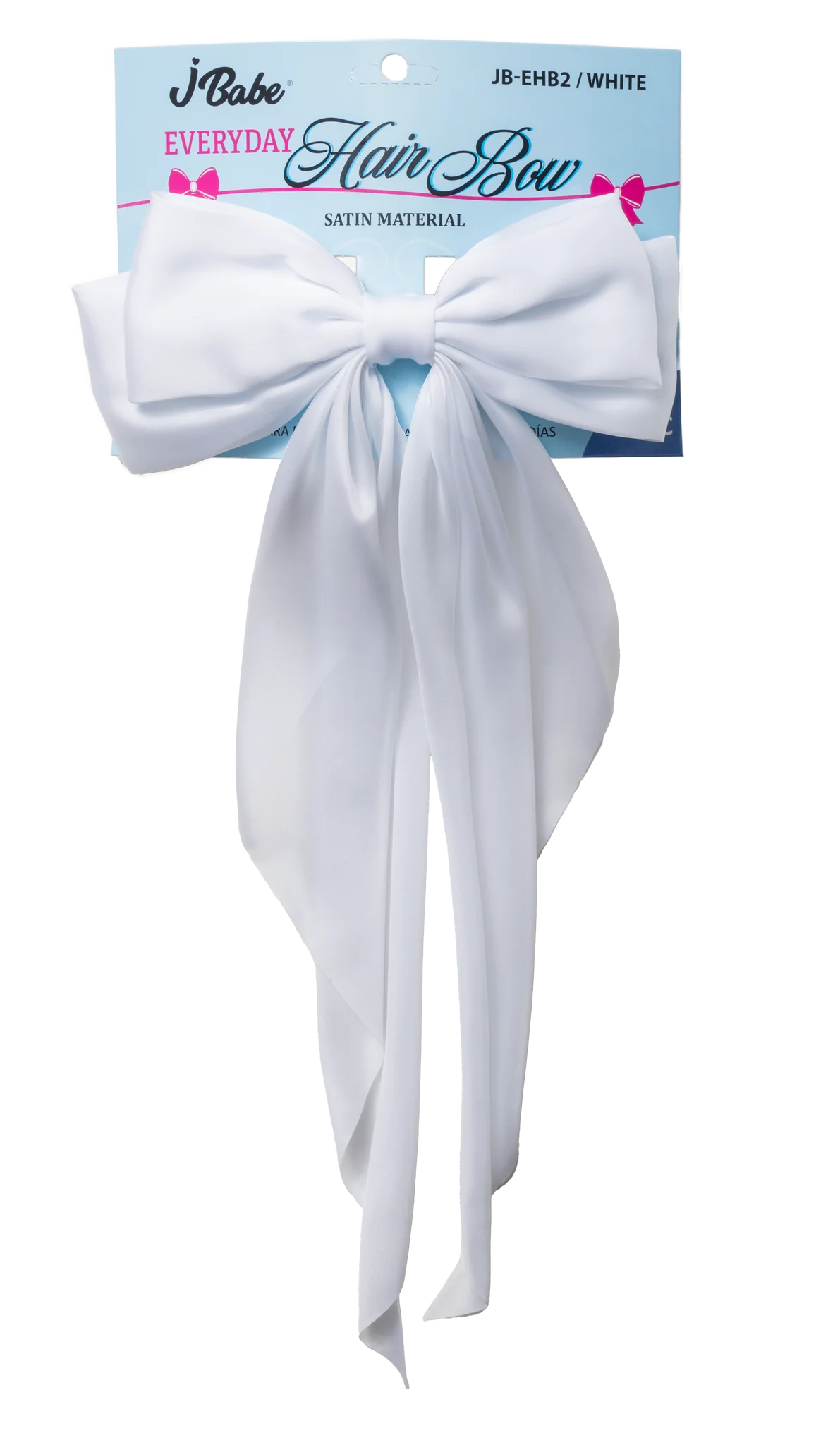 J Babe Everyday Hair Bow - White