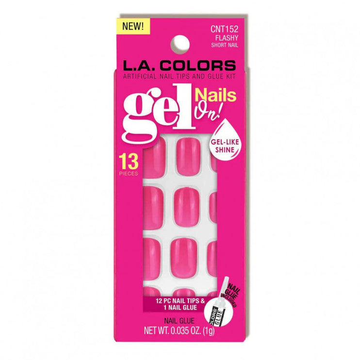 L.A. Colors 13 Piece Gel Nails On! Nail Tips And Glue Kit