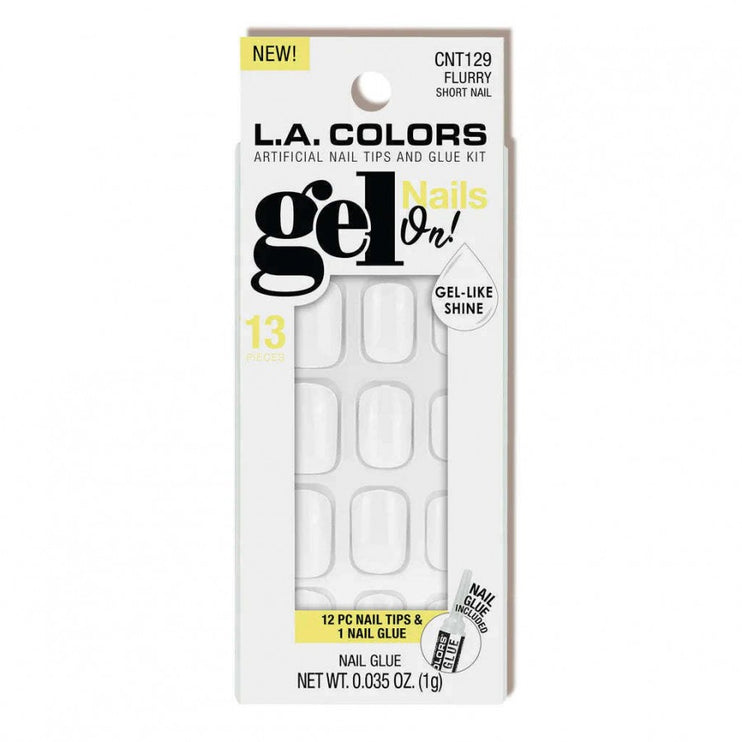 L.A. Colors 13 Piece Gel Nails On! Nail Tips And Glue Kit