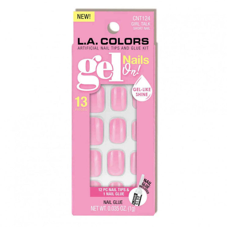 L.A. Colors 13 Piece Gel Nails On! Nail Tips And Glue Kit