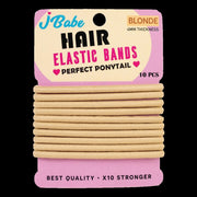 J Babe 10 Pcs Hair Elastic Bands - Blonde