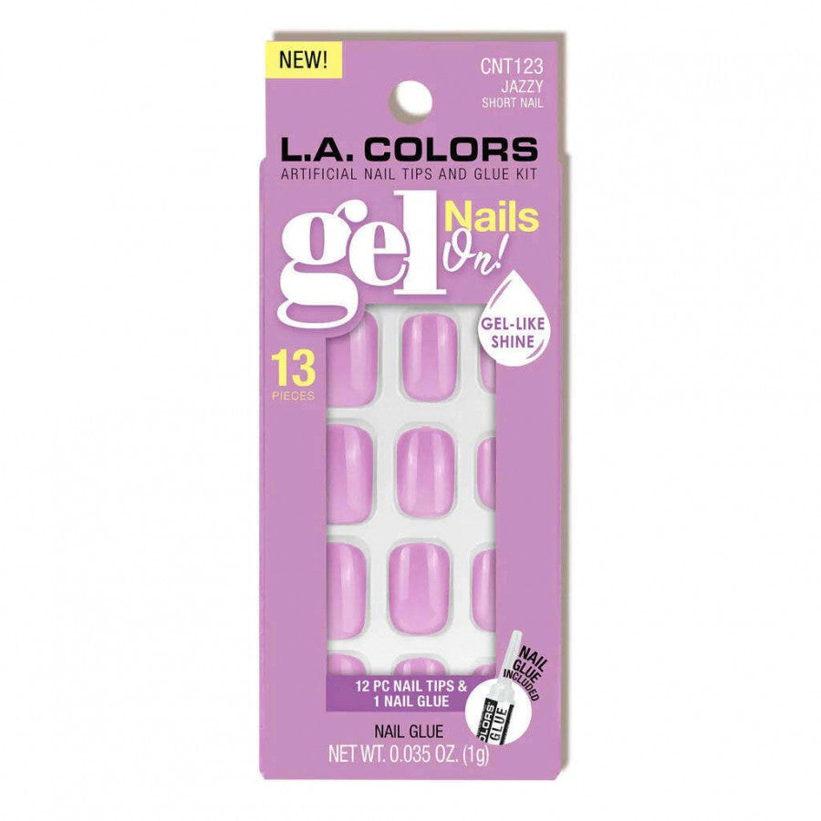 L.A. Colors 13 Piece Gel Nails On! Nail Tips And Glue Kit