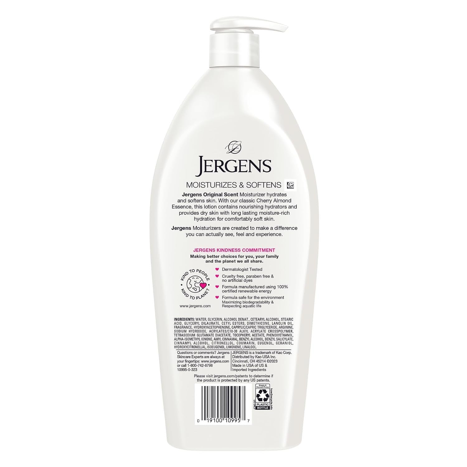 Jergens Daily Moisture 24 Hour Nourishing Hydration Dry Skin Moisturizer - 621ml