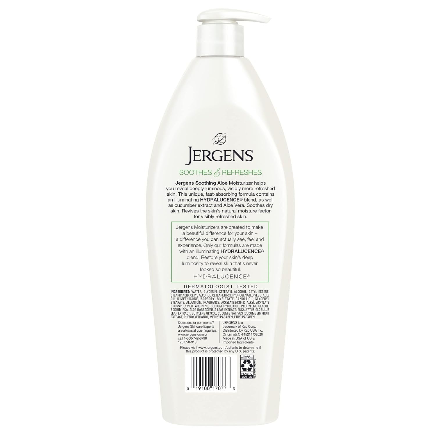 Jergens Soothing Aloe Hydrates & Soothes Refreshed Skin Moisturizer - 621ml