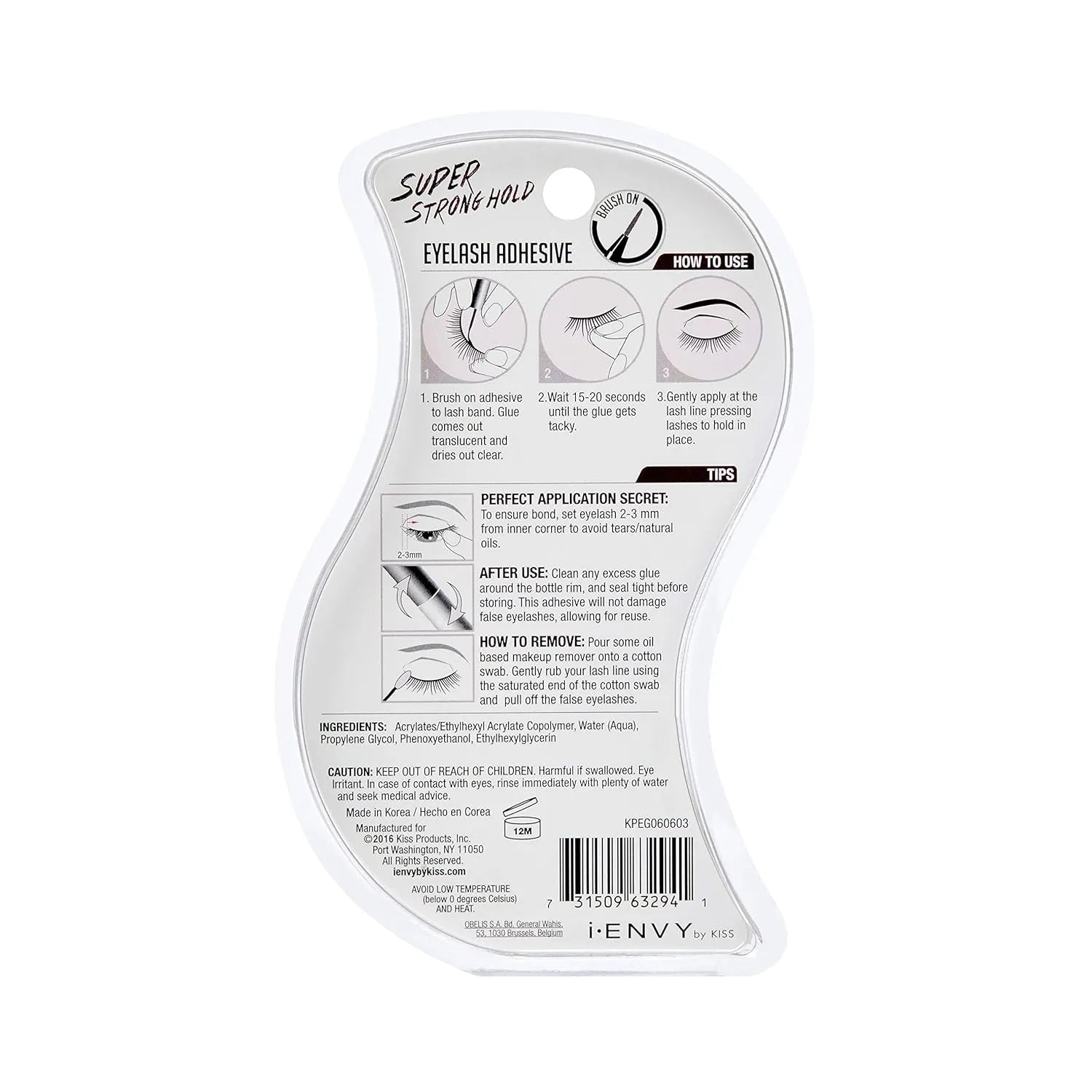 Kiss I Envy Super Strong Hold Eyelash Adhesive 5g