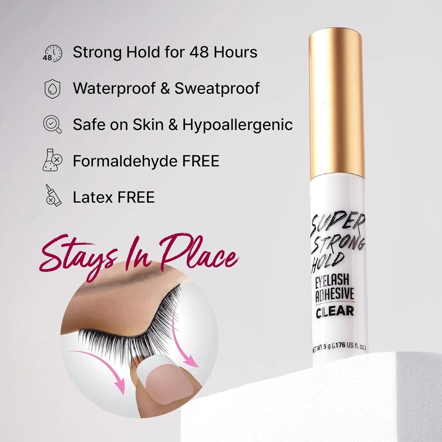 Kiss I Envy Super Strong Hold Eyelash Adhesive 5g