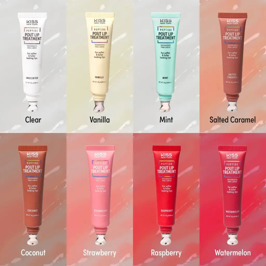 Kiss New York Peptide Pout Lip Treatment – Hydrating Gloss with Cooling Metal Tip (13g)